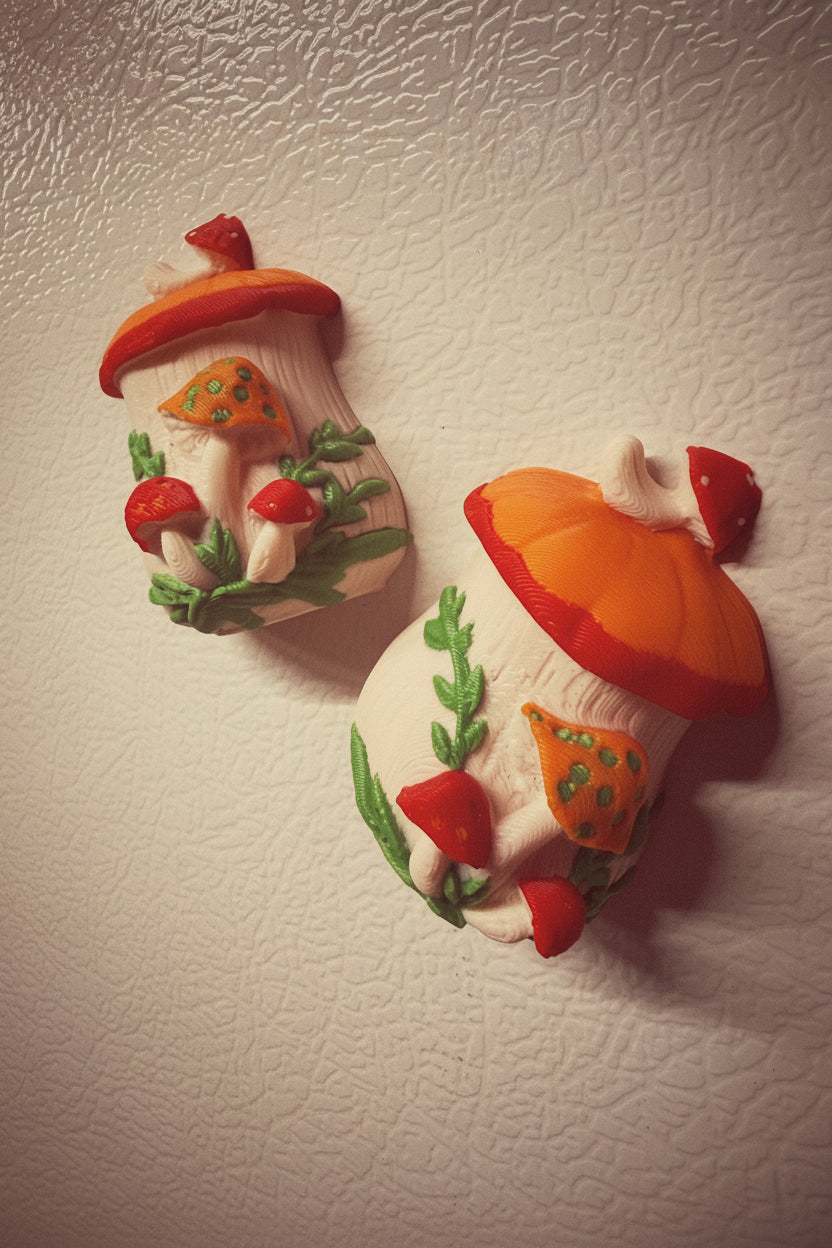 Vintage Merry Mushroom 3D Printed Magnet🍄