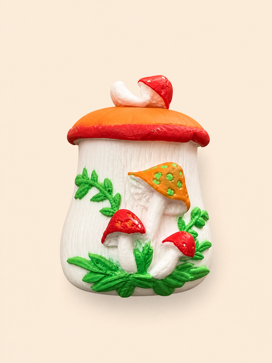 Vintage Merry Mushroom 3D Printed Magnet🍄