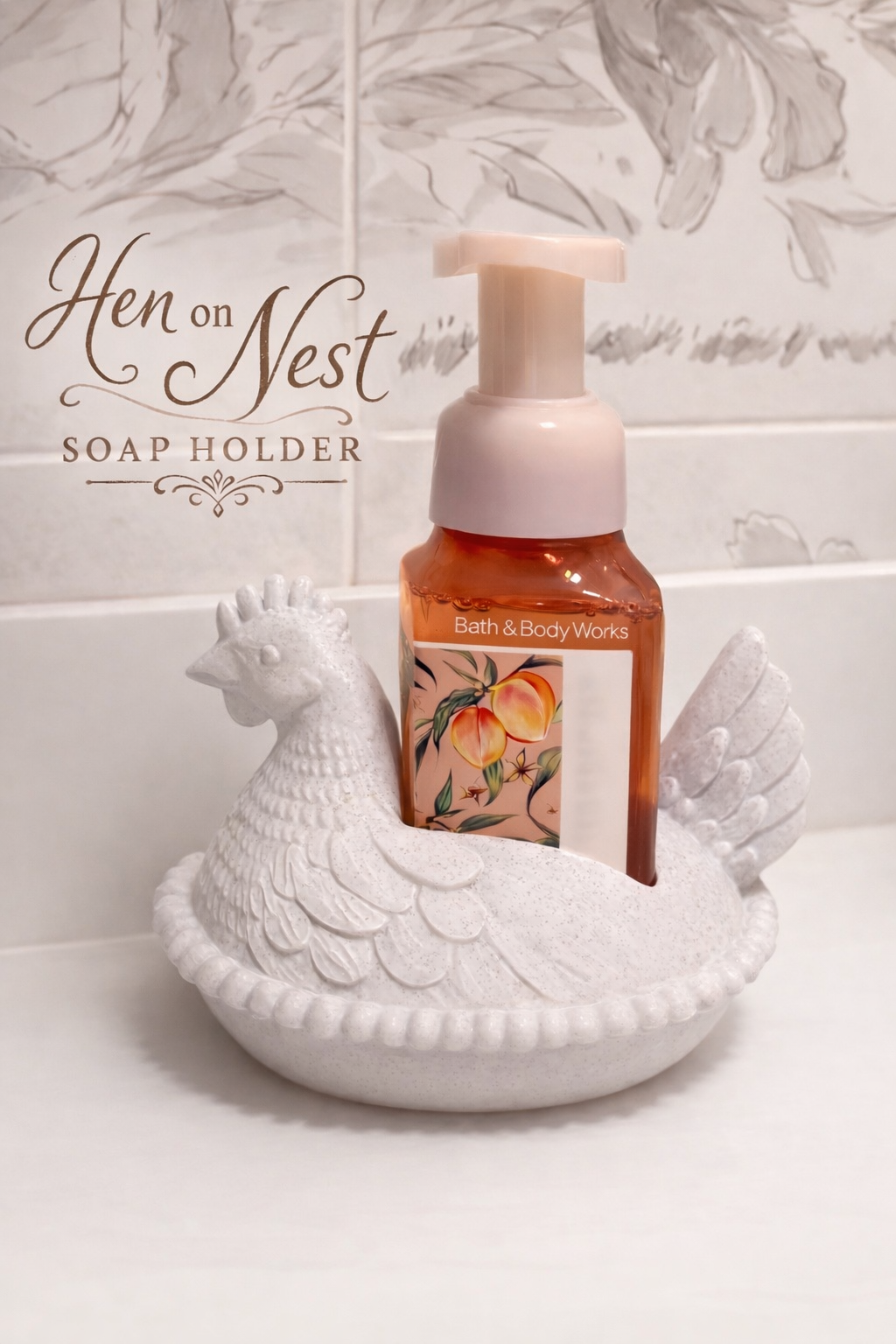Hen on a Nest Hand Soap Holder