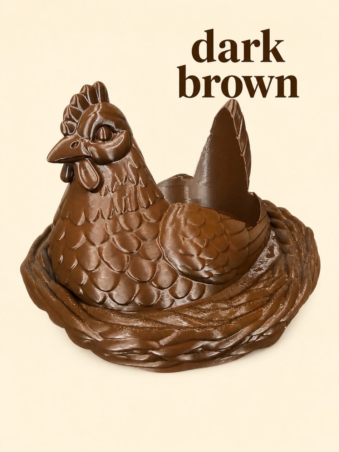 Vintage Hen on Nest 3-Wick Candle Holder
