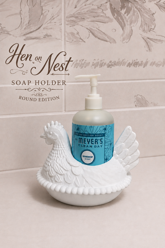 Hen on Nest Soap Holder - Classic Round